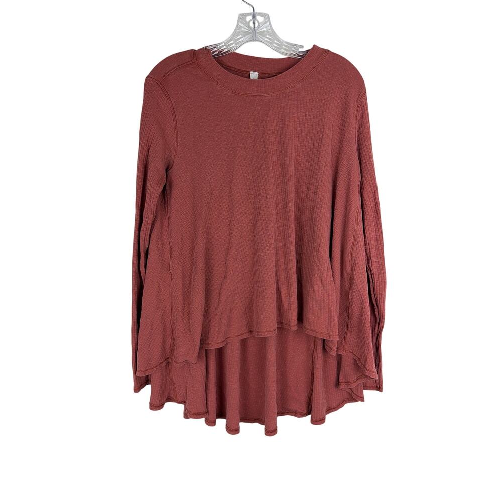 Lululemon Dare to Drape Long Sleeve Ribbed Top Size Small Rustic Clay Relaxed